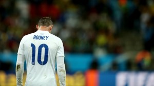 A dejected Wayne Rooney